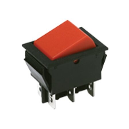 C&K Components Rocker Switch, Dpst, On-Off, Latched, Quick Connect Terminal, Rocker Actuator, Panel Mount CN202J11S115PQ